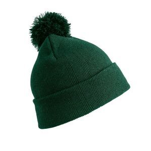 Result Childrens/Kids Pom Pom Beanie / Bottle Green